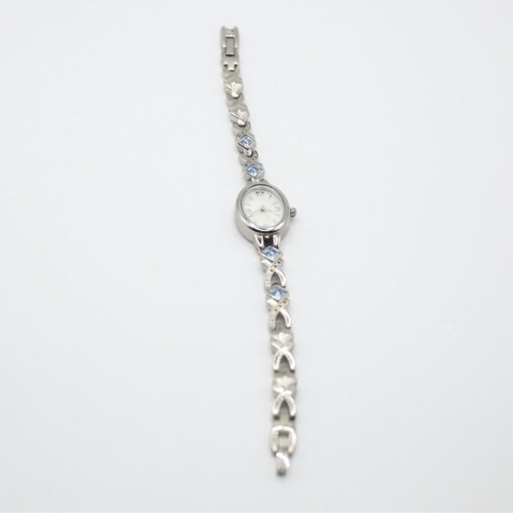 Christian Benet Watch Women 18mm Silver Tone Blue Band - Picture 1 of 7